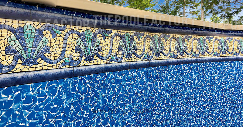 15'x30'x52" Oval Esther Williams Beaded Beach Haven Liner - 40 Gauge