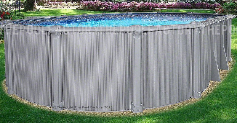 15'x26'x54" Intrepid - Extruded Aluminum Oval Pool With Interlocking Wall