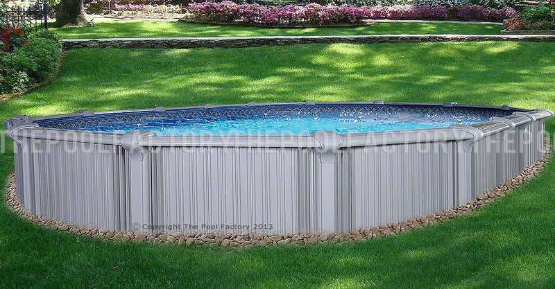 15'x26'x54" Intrepid - Extruded Aluminum Oval Pool With Interlocking Wall